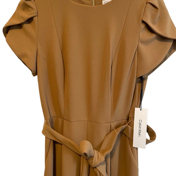 NEW CLAVIN KLEIN WIDE LEG CROP JUMPSUIT WOMENS SZ 6 - Picture 6 of 8